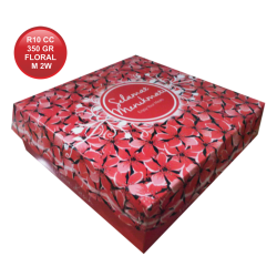 R10 CETAK COATED 350 FLORAL MERAH 2W